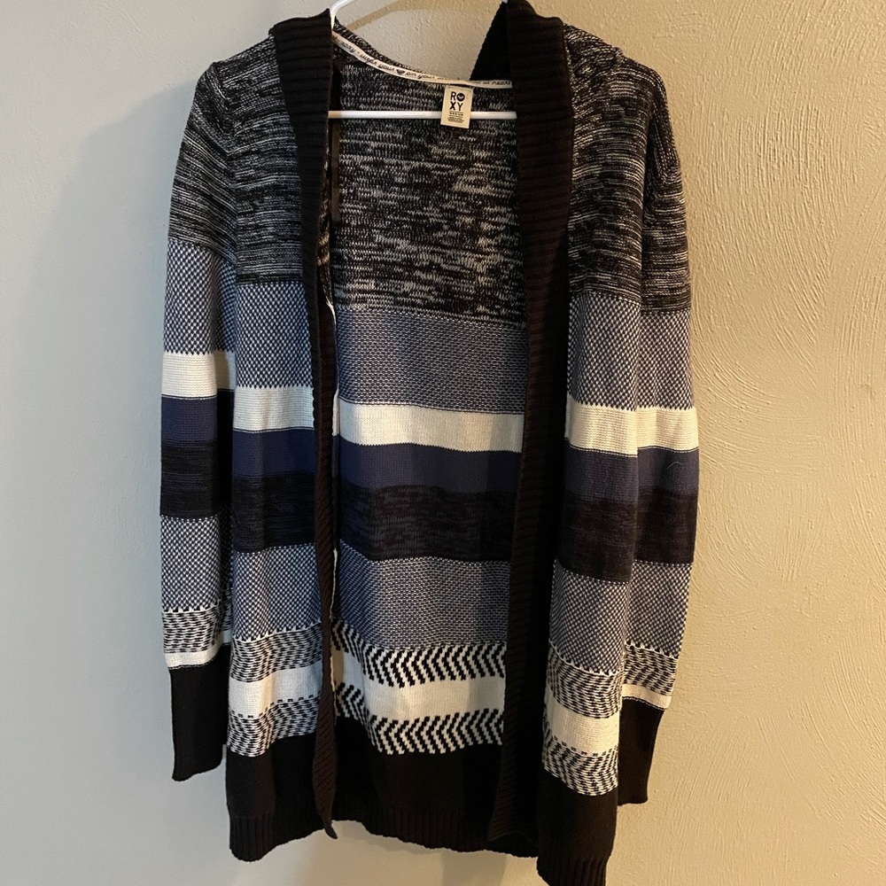 Roxy Hooded Striped Cardigan